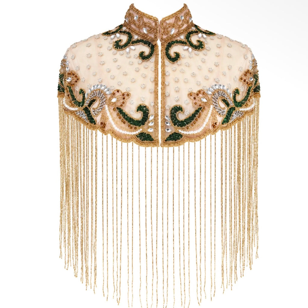 The Verdelt  hand beaded capelet