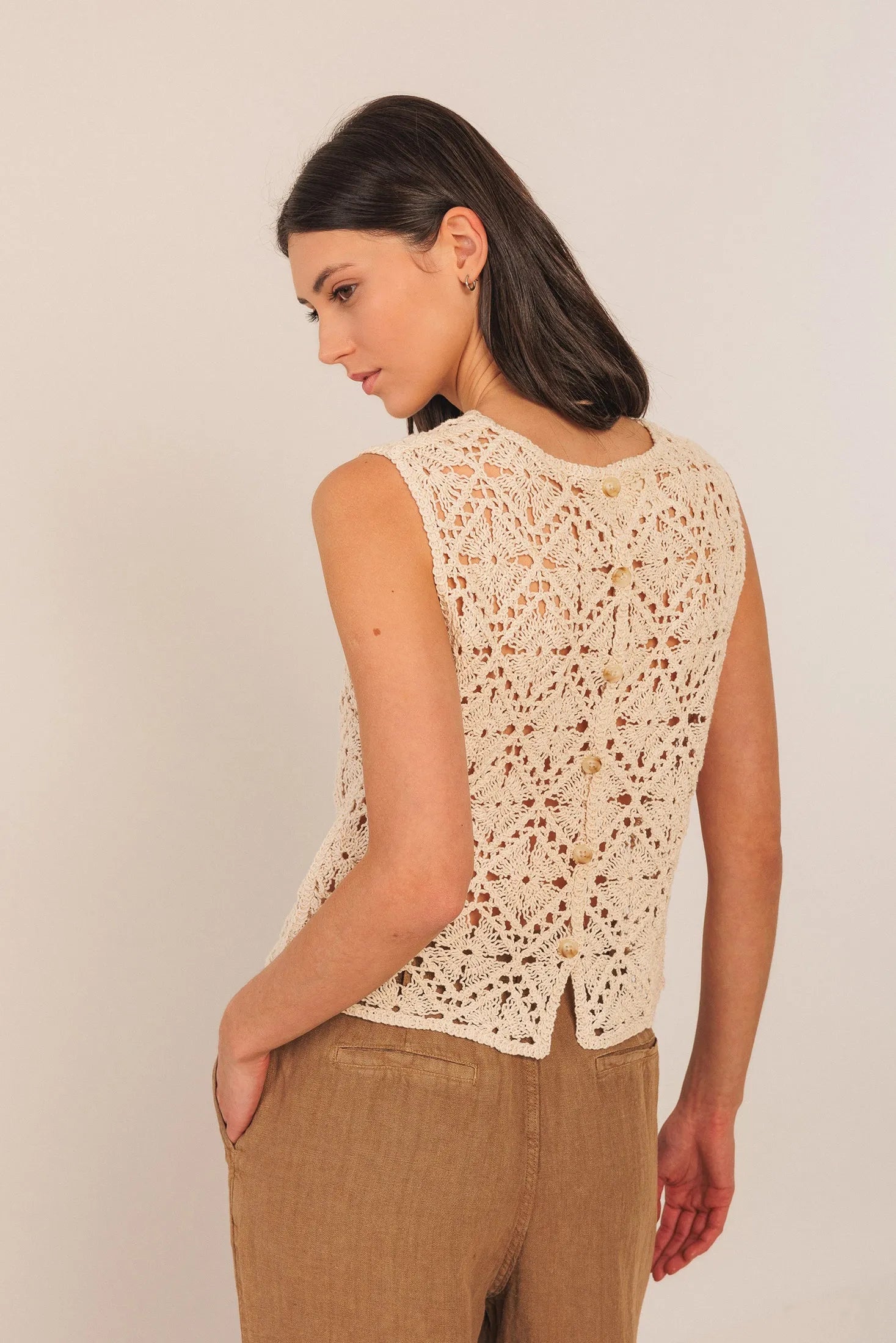 Indi & Cold Button up Crochet Top - Stay Wild Collective  Shirt