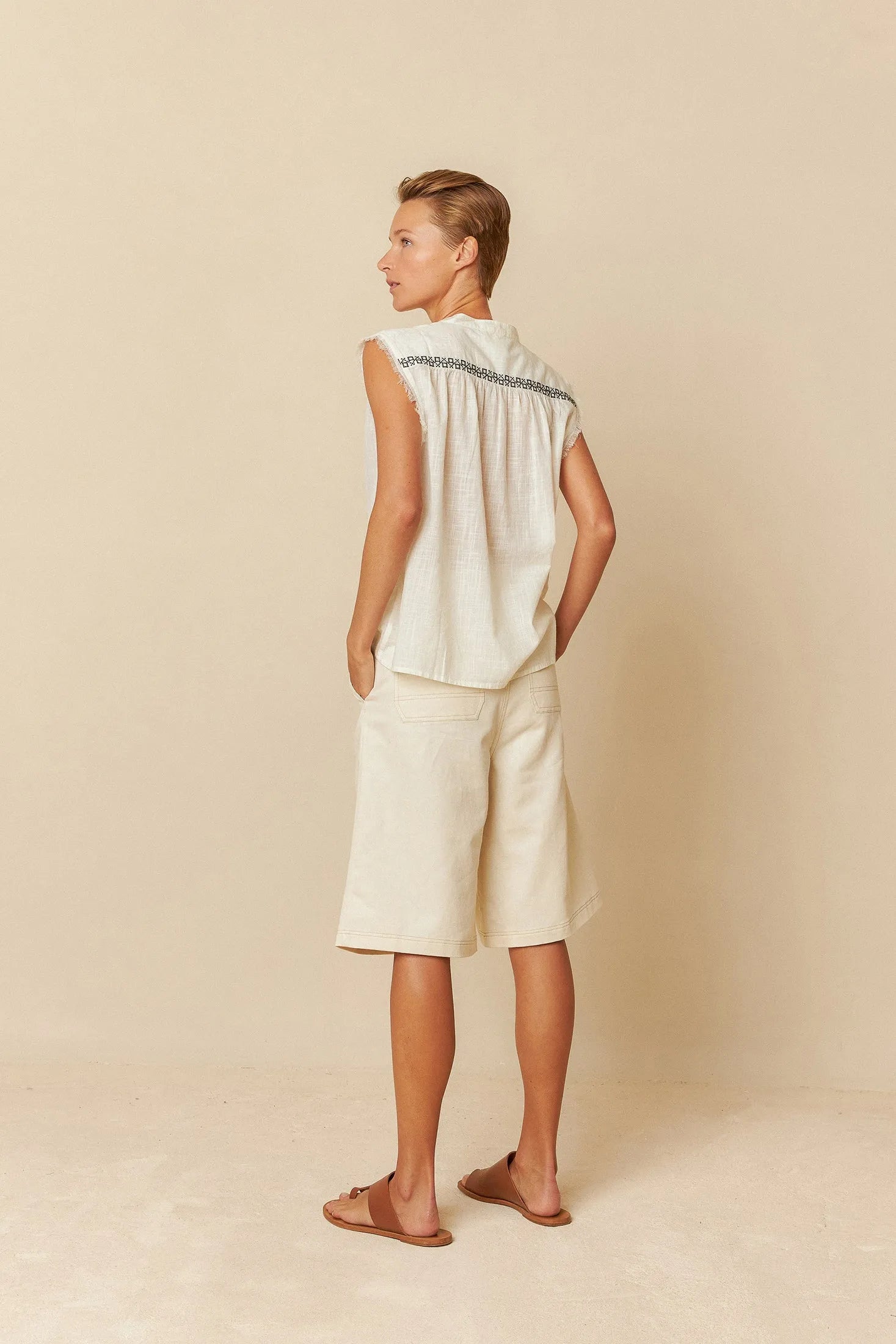 Indi & Cold Cross-Stitch Embroidered Shirt - Stay Wild Collective  Shirt