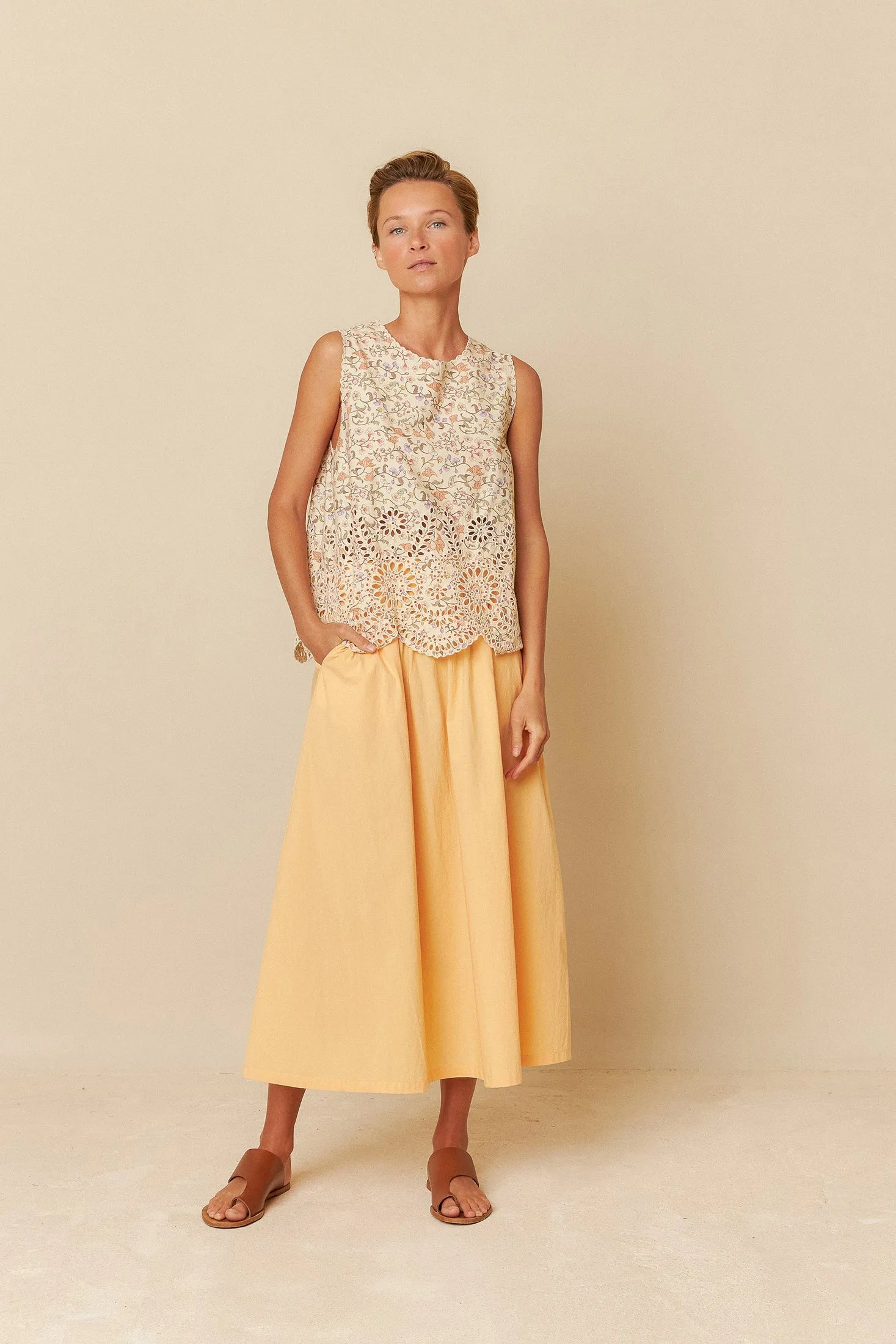 Indi & Cold Embroidered Poplin Top - Stay Wild Collective  Shirt