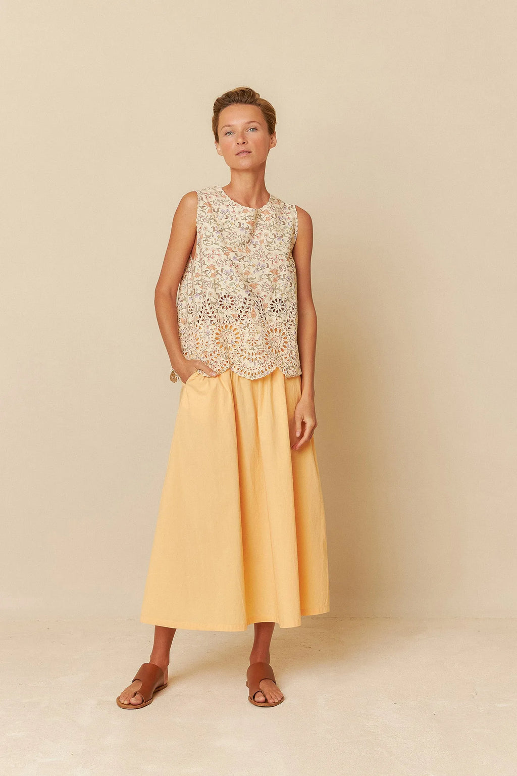 Indi & Cold Embroidered Poplin Top - Stay Wild Collective  Shirt
