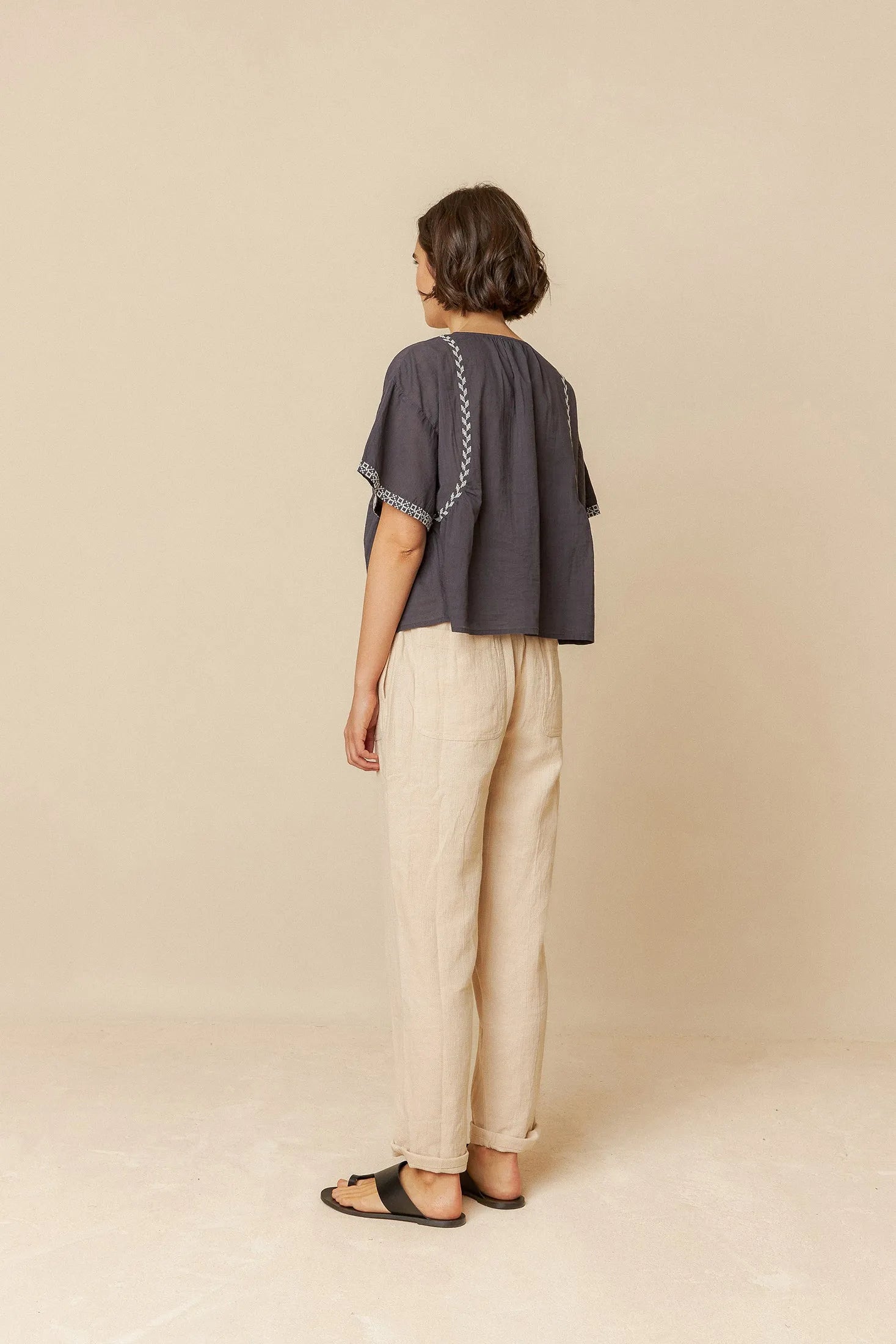 Indi & Cold Embroidered Trapeze Shirt - Stay Wild Collective  Shirt