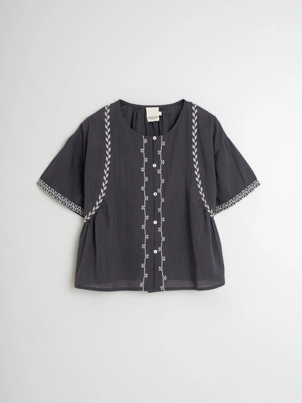 Indi & Cold Embroidered Trapeze Shirt - Stay Wild Collective  Shirt