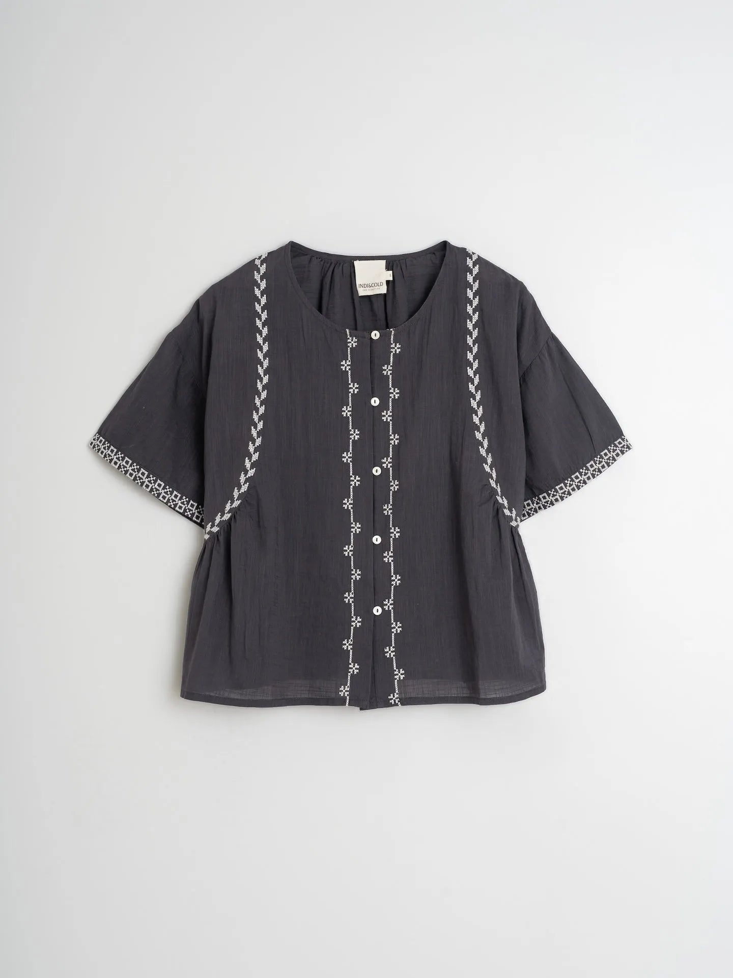 Indi & Cold Embroidered Trapeze Shirt - Stay Wild Collective  Shirt
