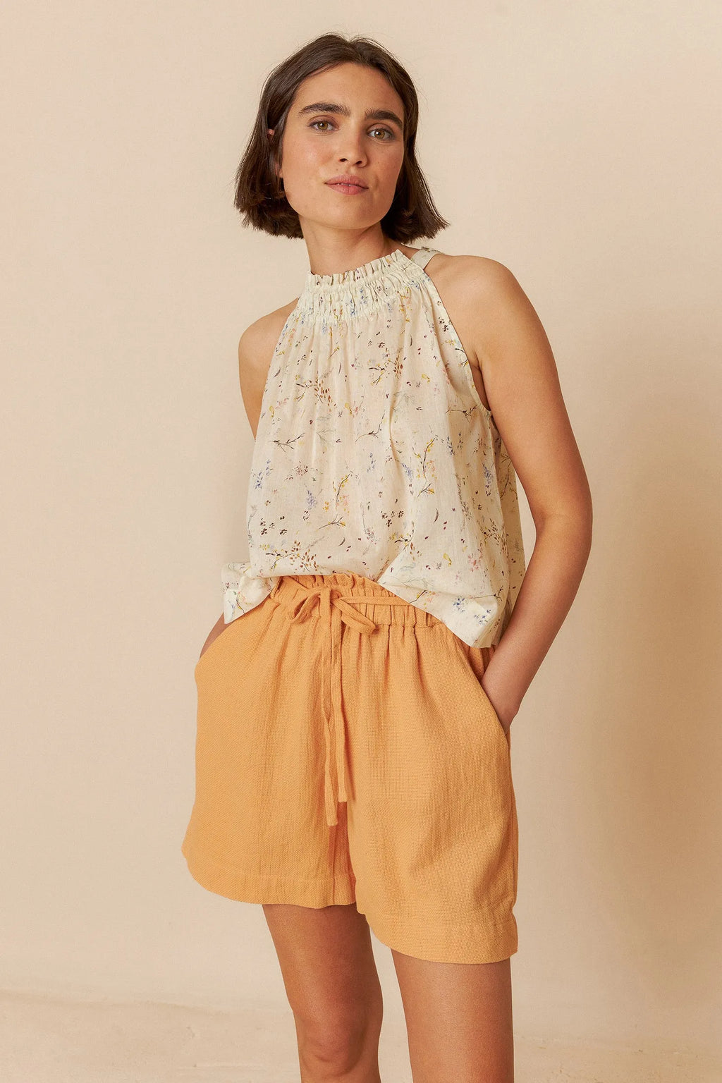 Indi & Cold Halter Collar Top - Stay Wild Collective  Shirt