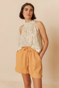 Indi & Cold Halter Collar Top - Stay Wild Collective  Shirt