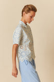 Indi & Cold Printed Embroidered Poplin Top - Stay Wild Collective  Shirt