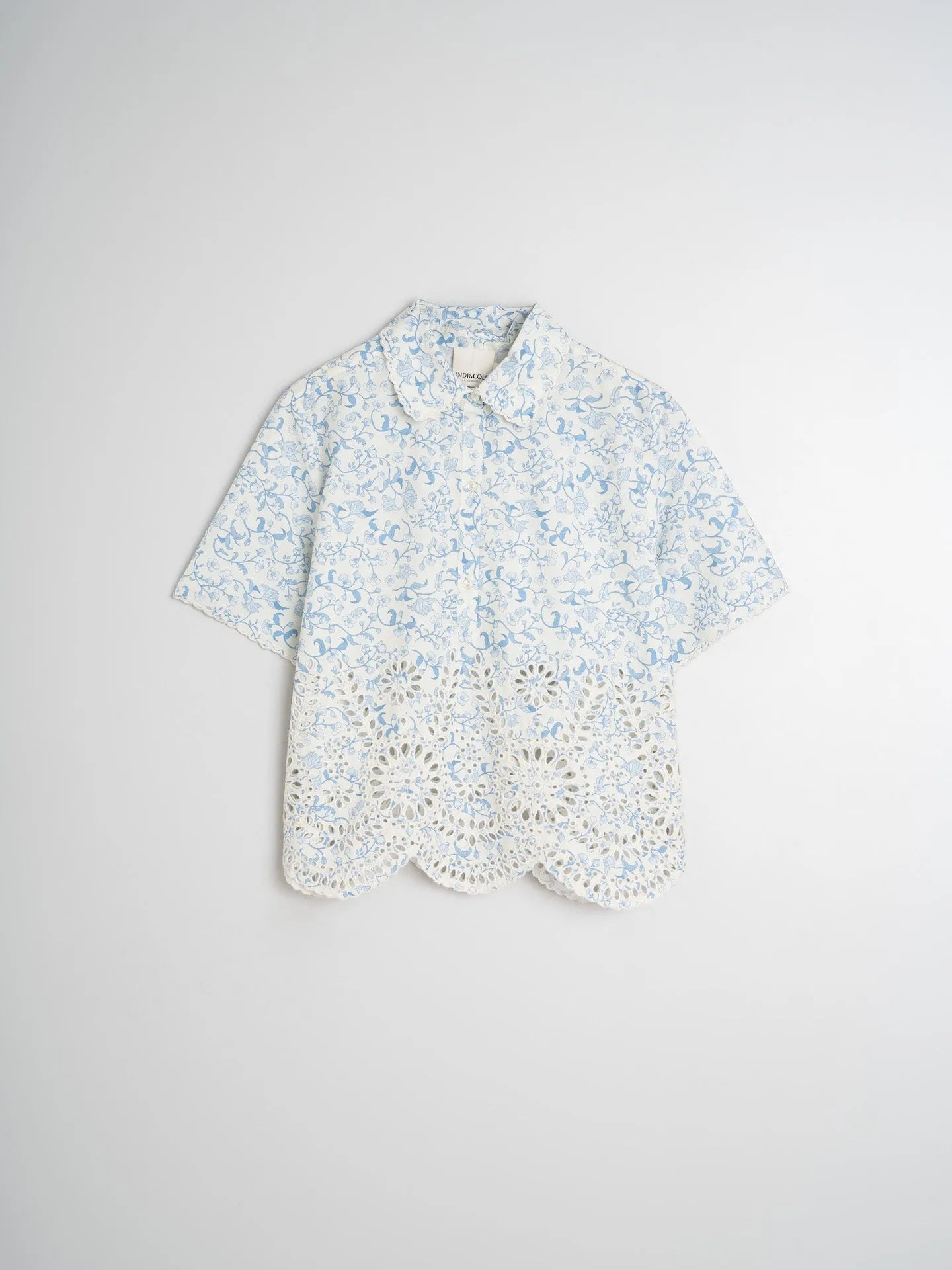 Indi & Cold Printed Embroidered Poplin Top - Stay Wild Collective  Shirt