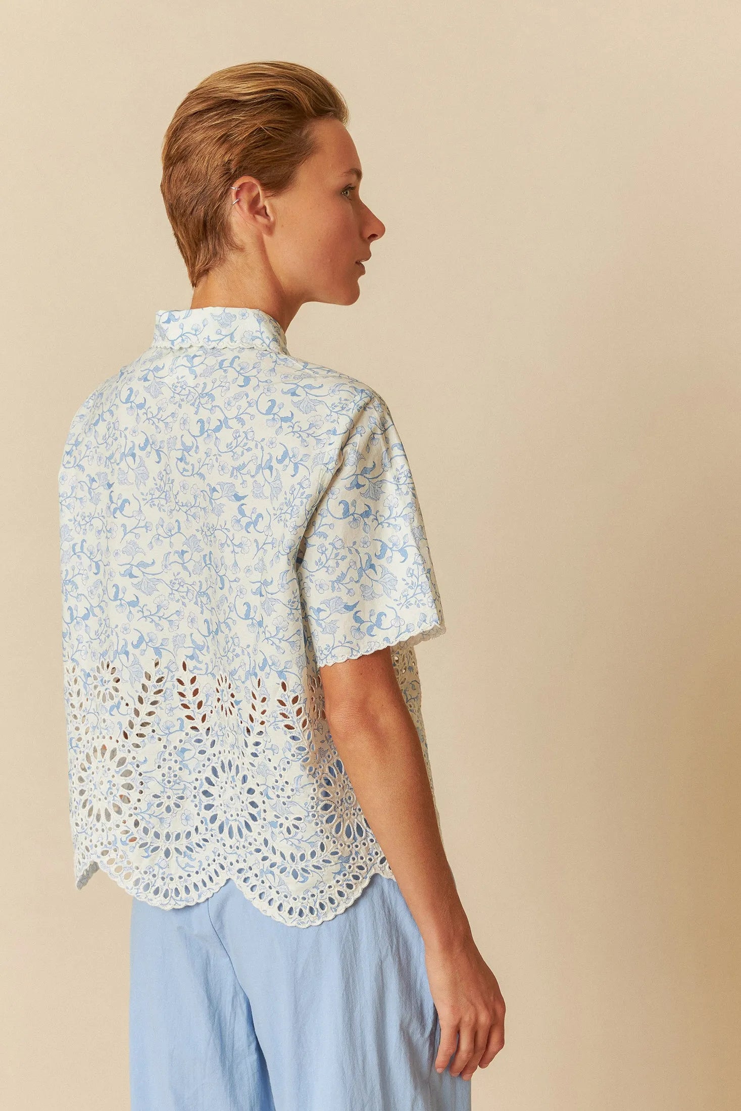 Indi & Cold Printed Embroidered Poplin Top - Stay Wild Collective  Shirt