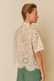 Indi & Cold Printed Embroidered Poplin Top - Stay Wild Collective  Shirt