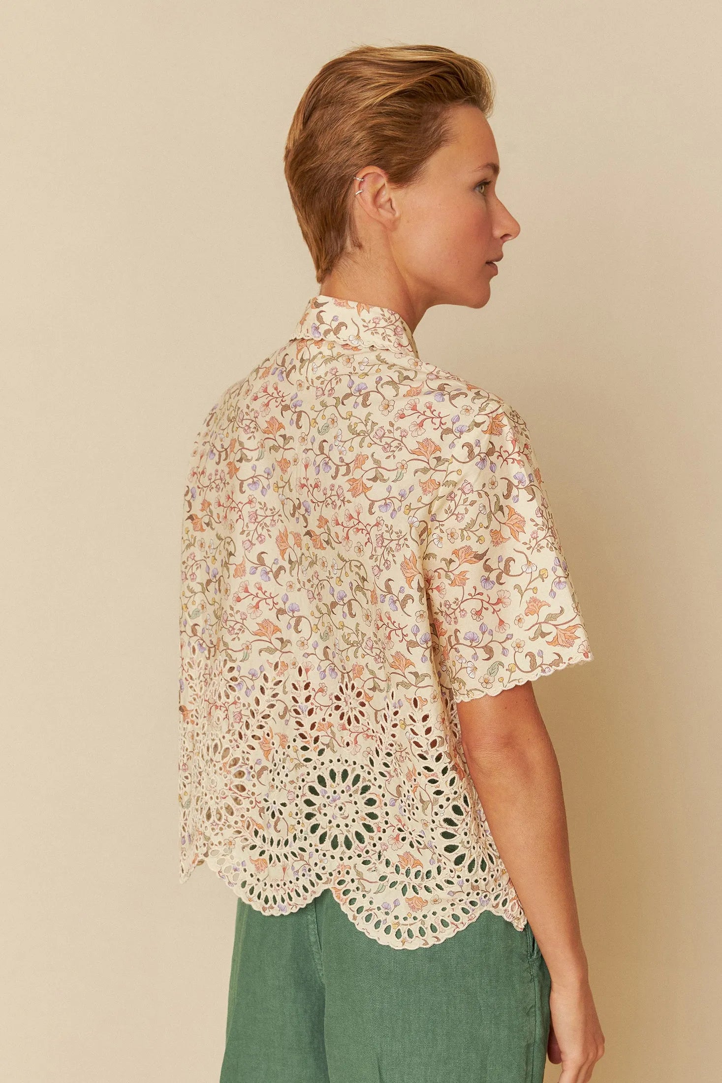 Indi & Cold Printed Embroidered Poplin Top - Stay Wild Collective  Shirt