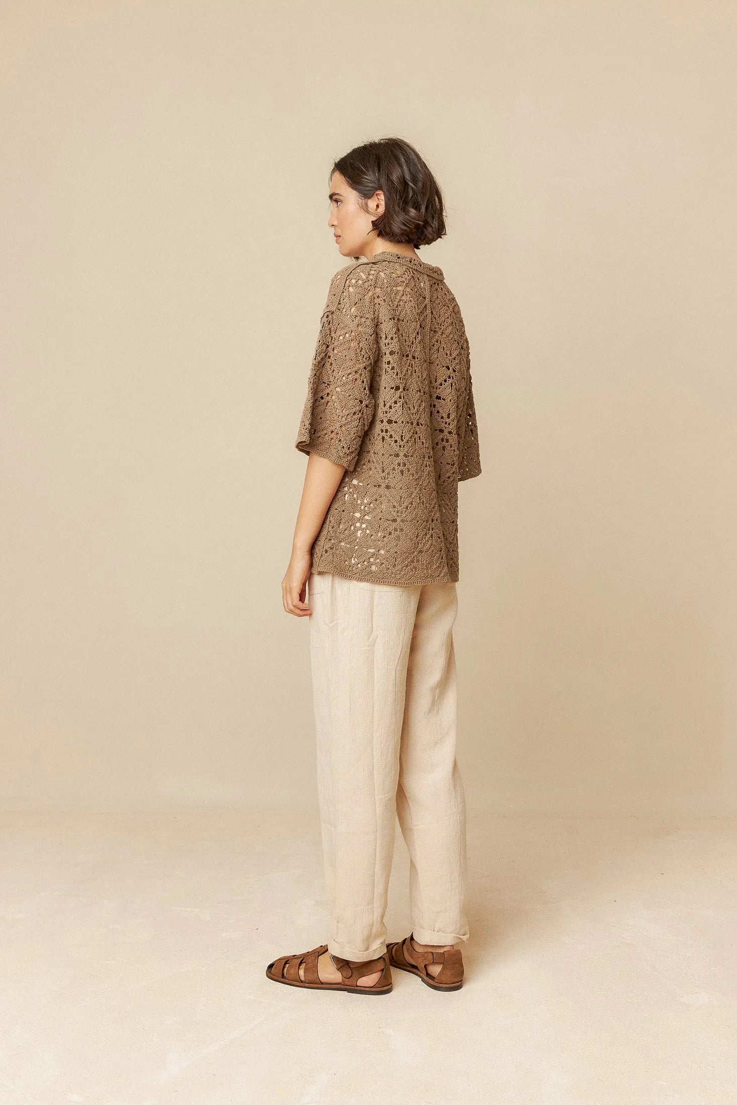 Indi & Cold Short Sleeve Crochet Jacket - Stay Wild Collective  Shirt