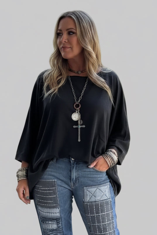  Pre order JADED GYPSY BE FREE TOP -  vintage black - Stay Wild Collective  
