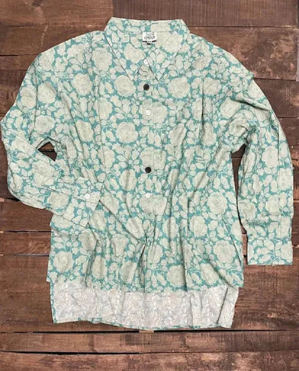  JADED GYPSY
STAR GAZING TOP - TEAL EYELET - Stay Wild Collective  