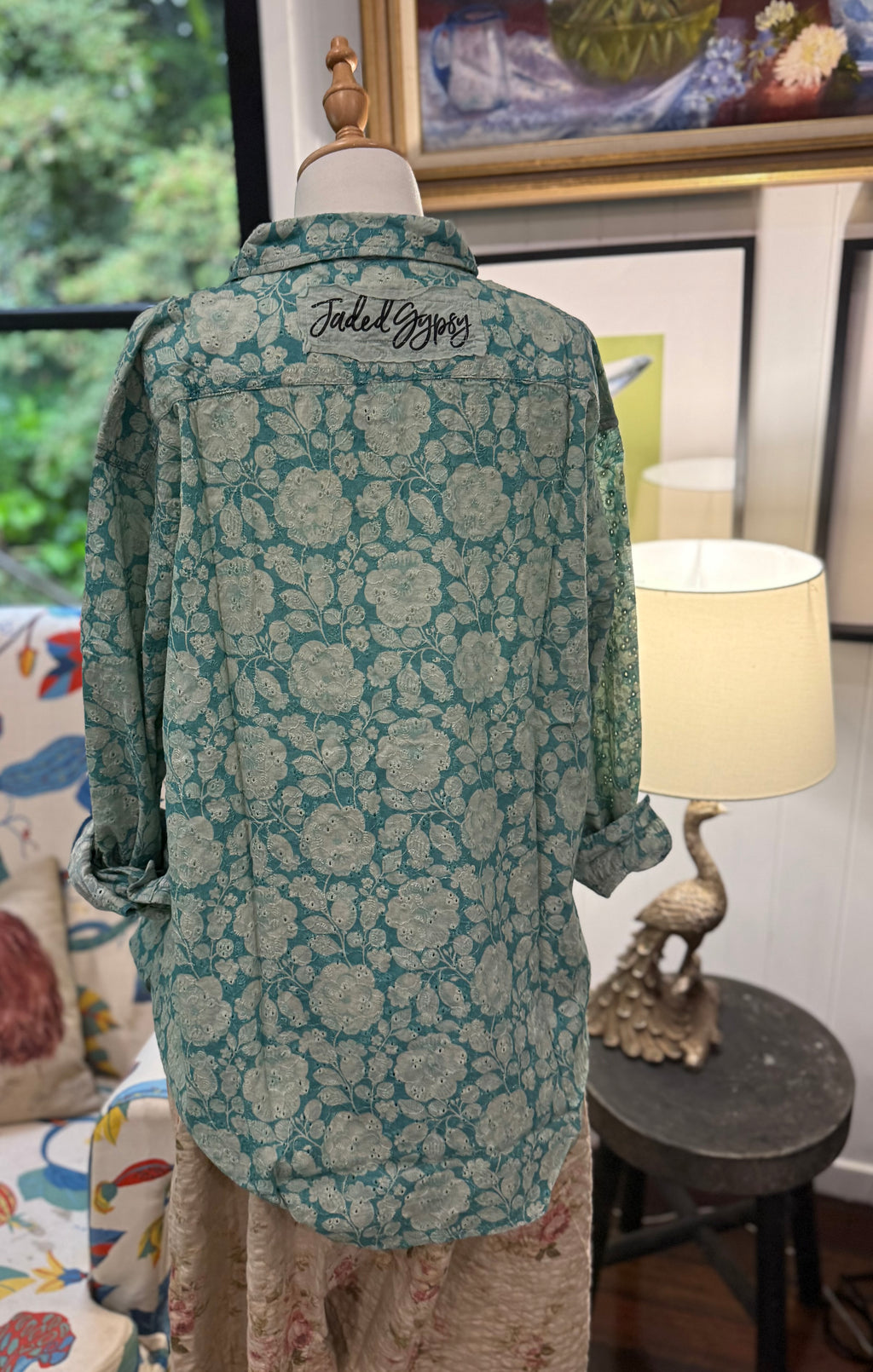  JADED GYPSY
STAR GAZING TOP - TEAL EYELET - Stay Wild Collective  