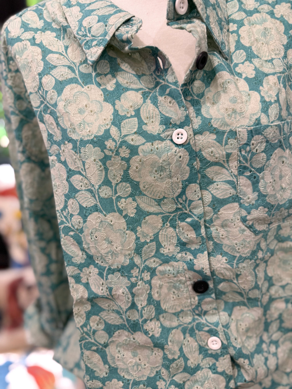  JADED GYPSY
STAR GAZING TOP - TEAL EYELET - Stay Wild Collective  