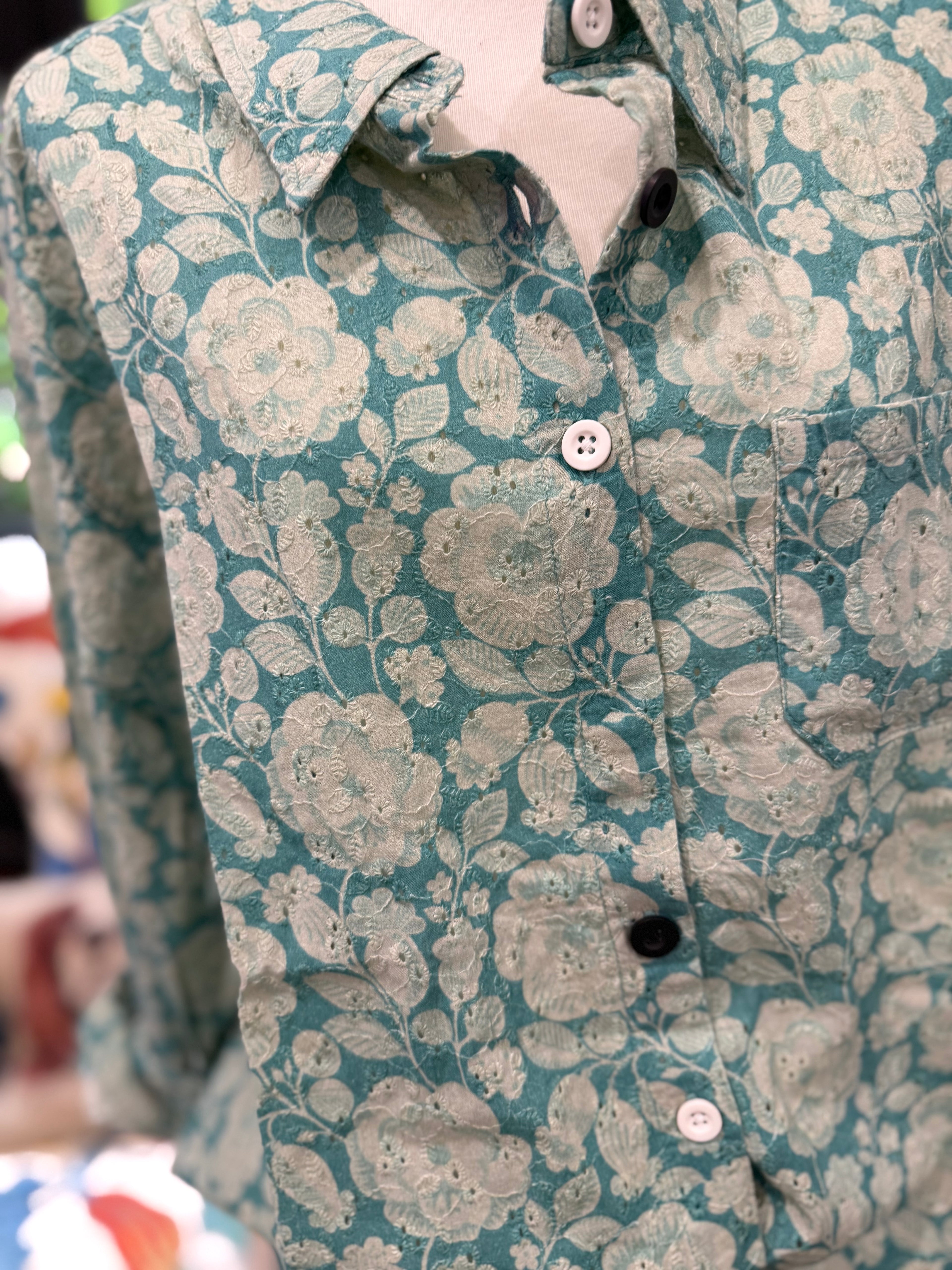  JADED GYPSY
STAR GAZING TOP - TEAL EYELET - Stay Wild Collective  