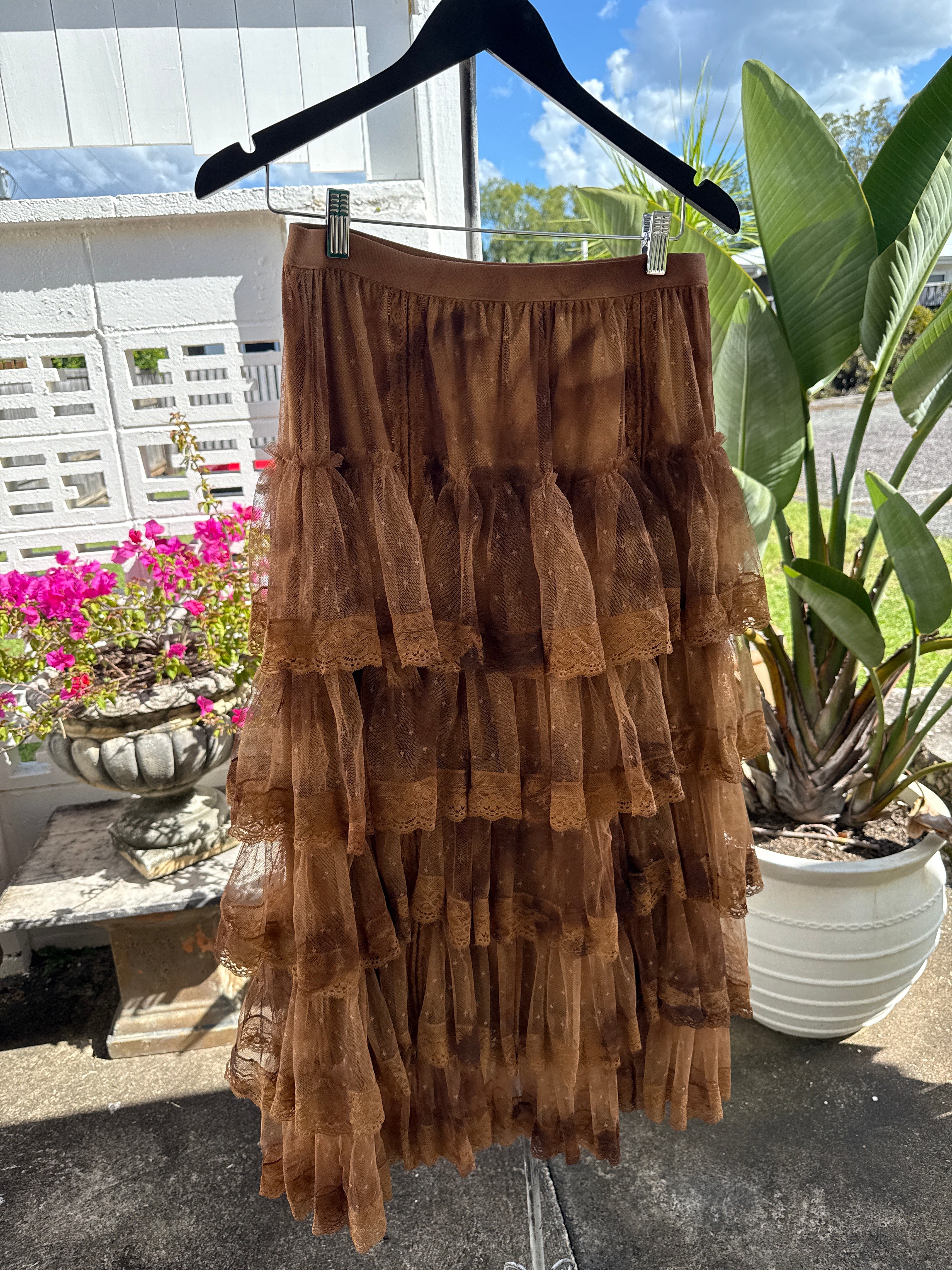  Jaded Gypsy true romance skirt chocolate - Stay Wild Collective  Skirt