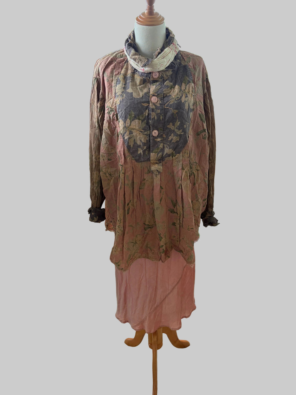 Jaded gypsy HARVEST TREASURE TUNIC-PEACHFLORAL - Stay Wild Collective