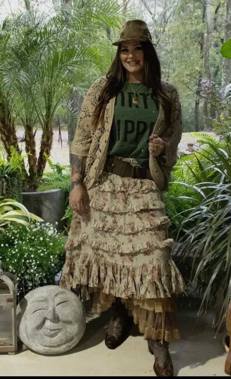 Jaded gypsy blooming romance skirt - Stay Wild Collective  