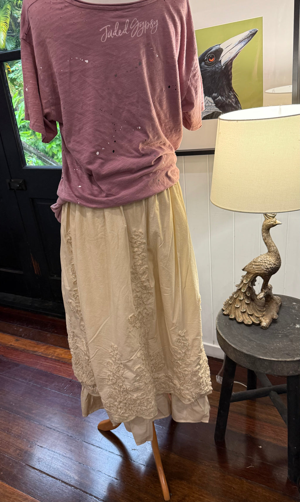  jaded gypsy floral imprints skirt tea - Stay Wild Collective  