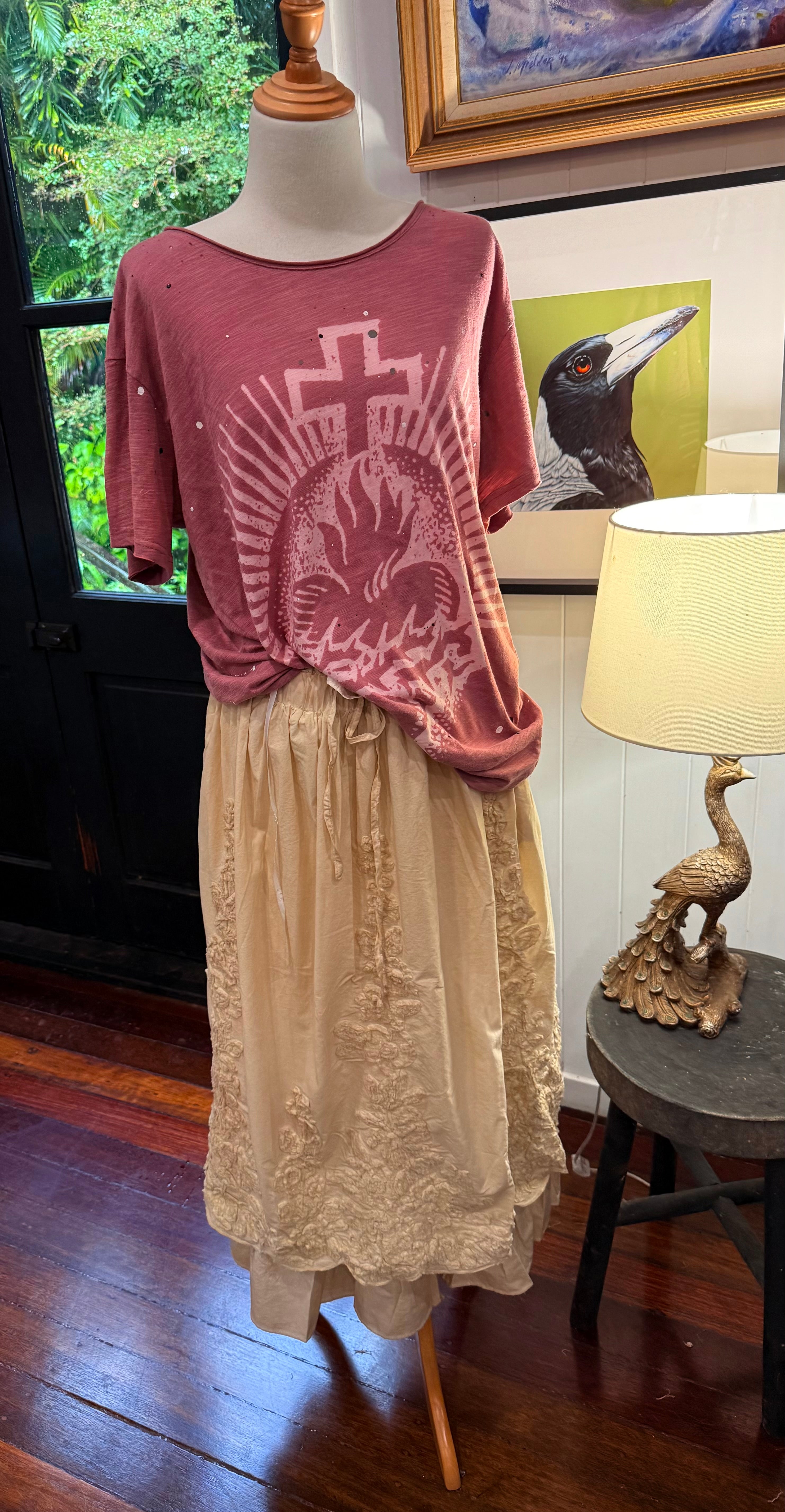  jaded gypsy floral imprints skirt tea - Stay Wild Collective  