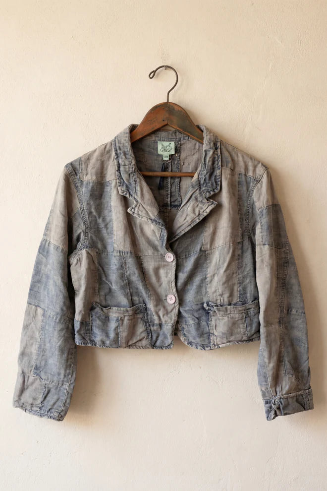  Jaded gypsy patchwork skies crop jacket - Stay Wild Collective  