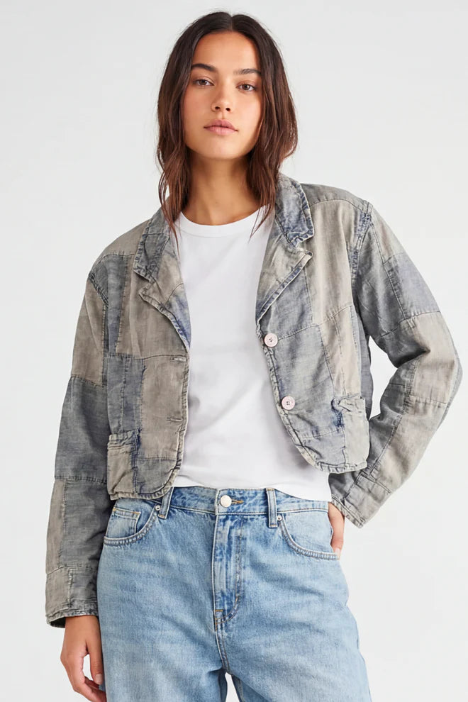 Jaded gypsy patchwork skies crop jacket - Stay Wild Collective  