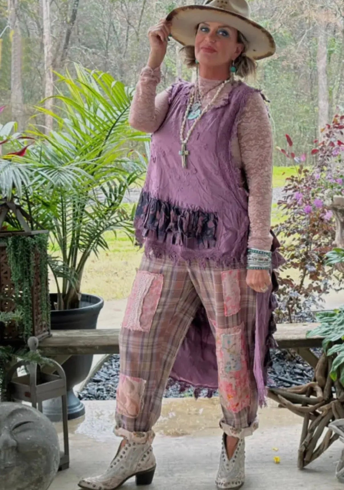  Jaded gypsy ruffle up Hilo top plum - Stay Wild Collective  