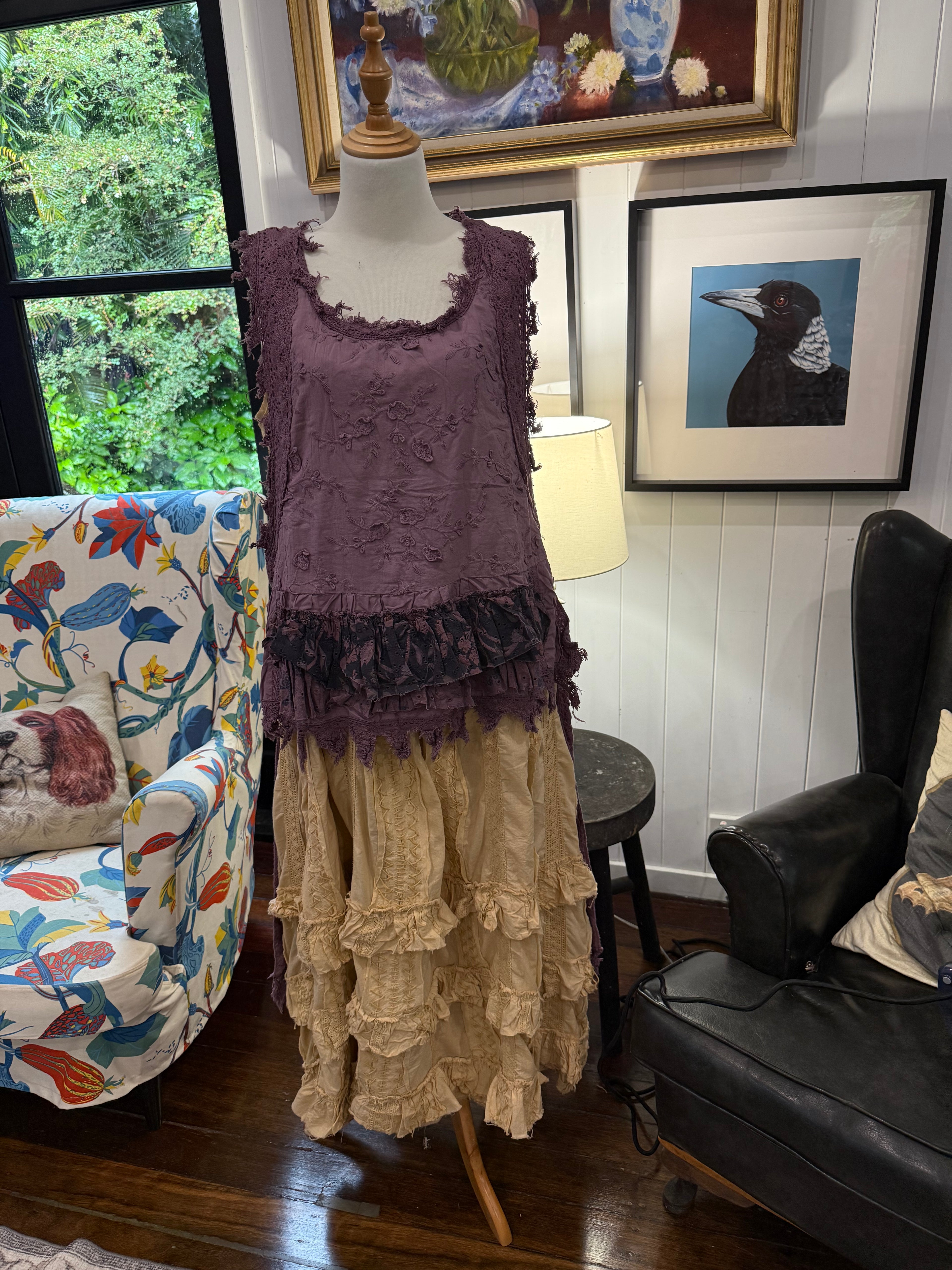  Jaded gypsy ruffle up Hilo top plum - Stay Wild Collective  