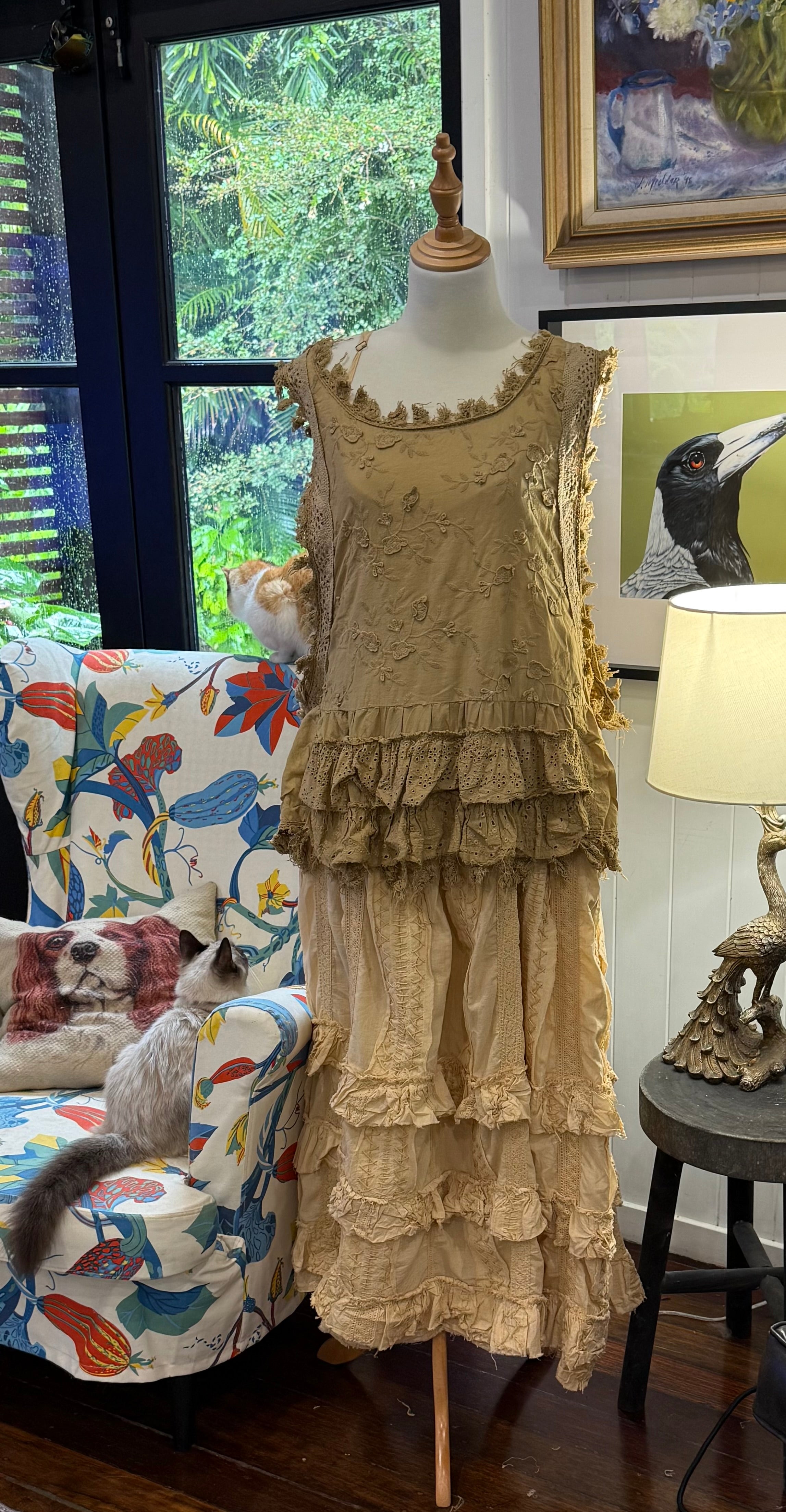  Jaded gypsy ruffle up Hilo top tea stain - Stay Wild Collective  