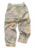 person wearing Jaded gypsy travelling on pants taupe plaid - Stay Wild Collective  