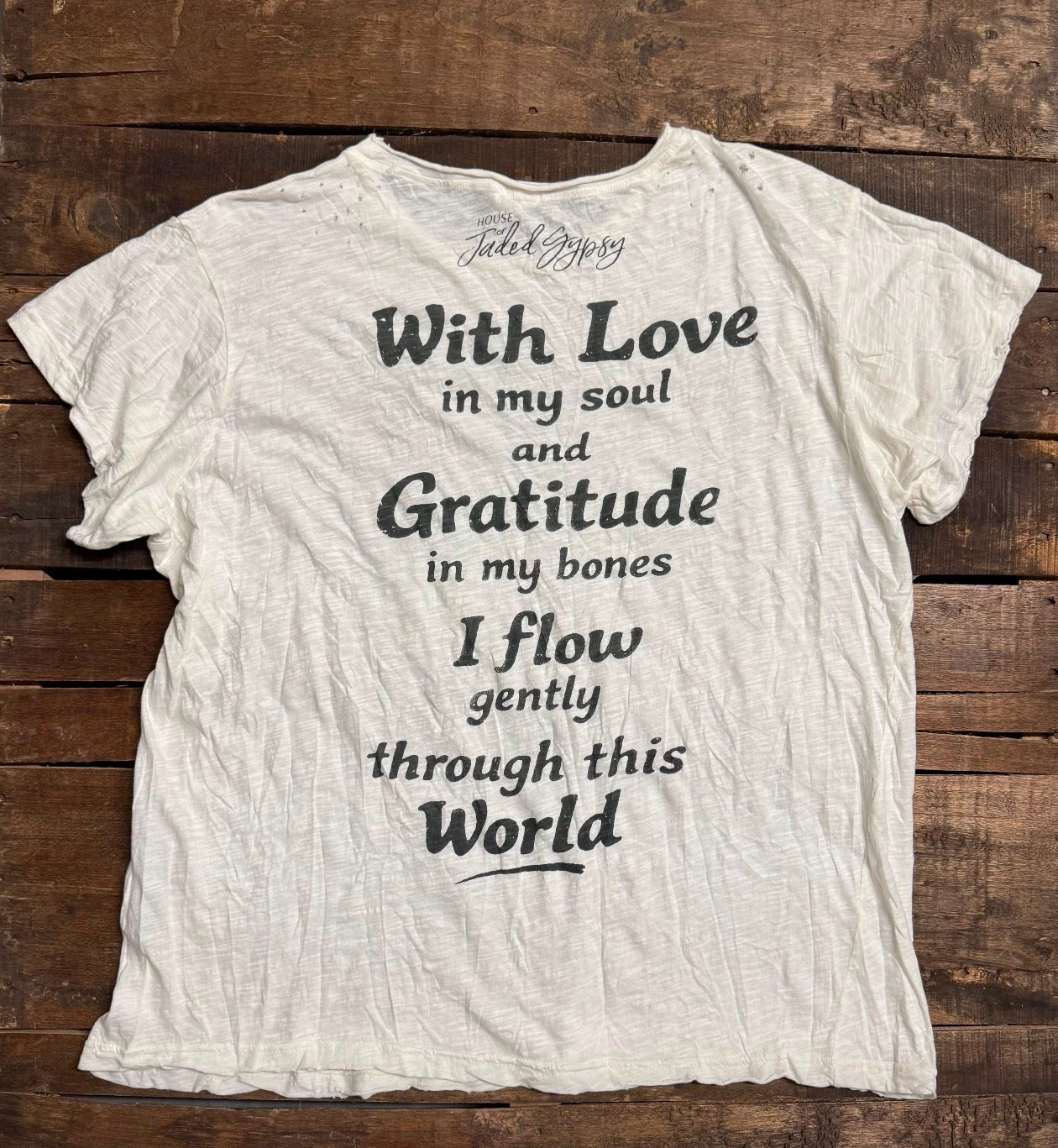 Pre order Jaded gypsy worn and weathered tee ART - Stay Wild Collective