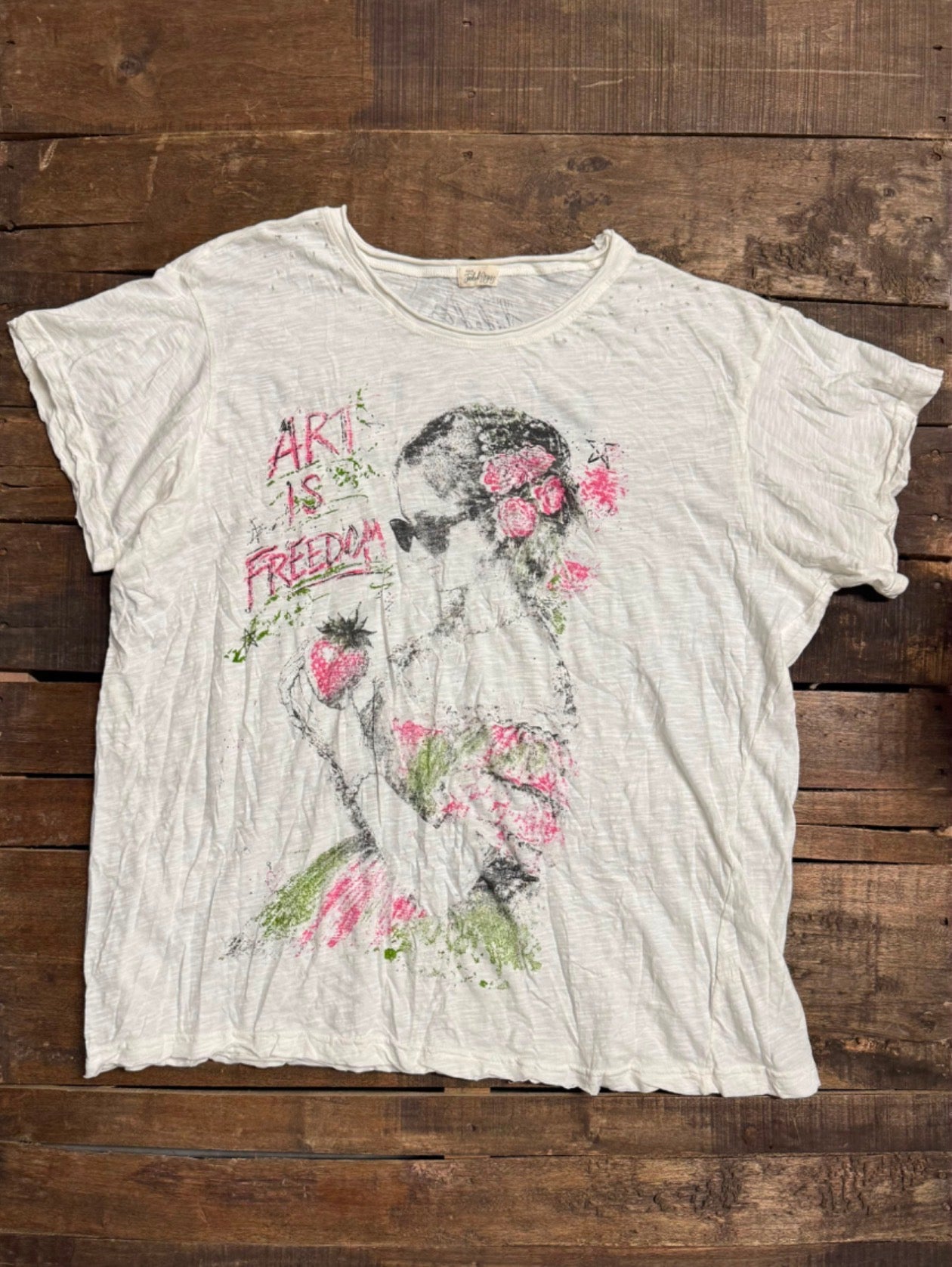 Pre order Jaded gypsy worn and weathered tee ART - Stay Wild Collective