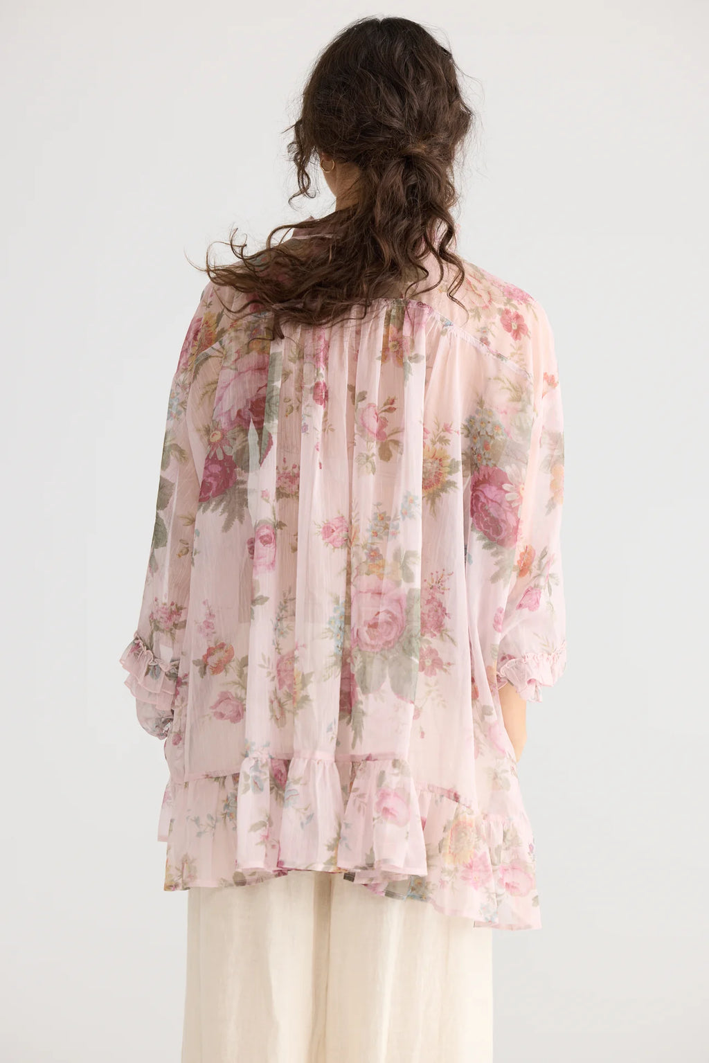  Juliette Chiffon floral top. Tearose miss roses sister violet - Stay Wild Collective  