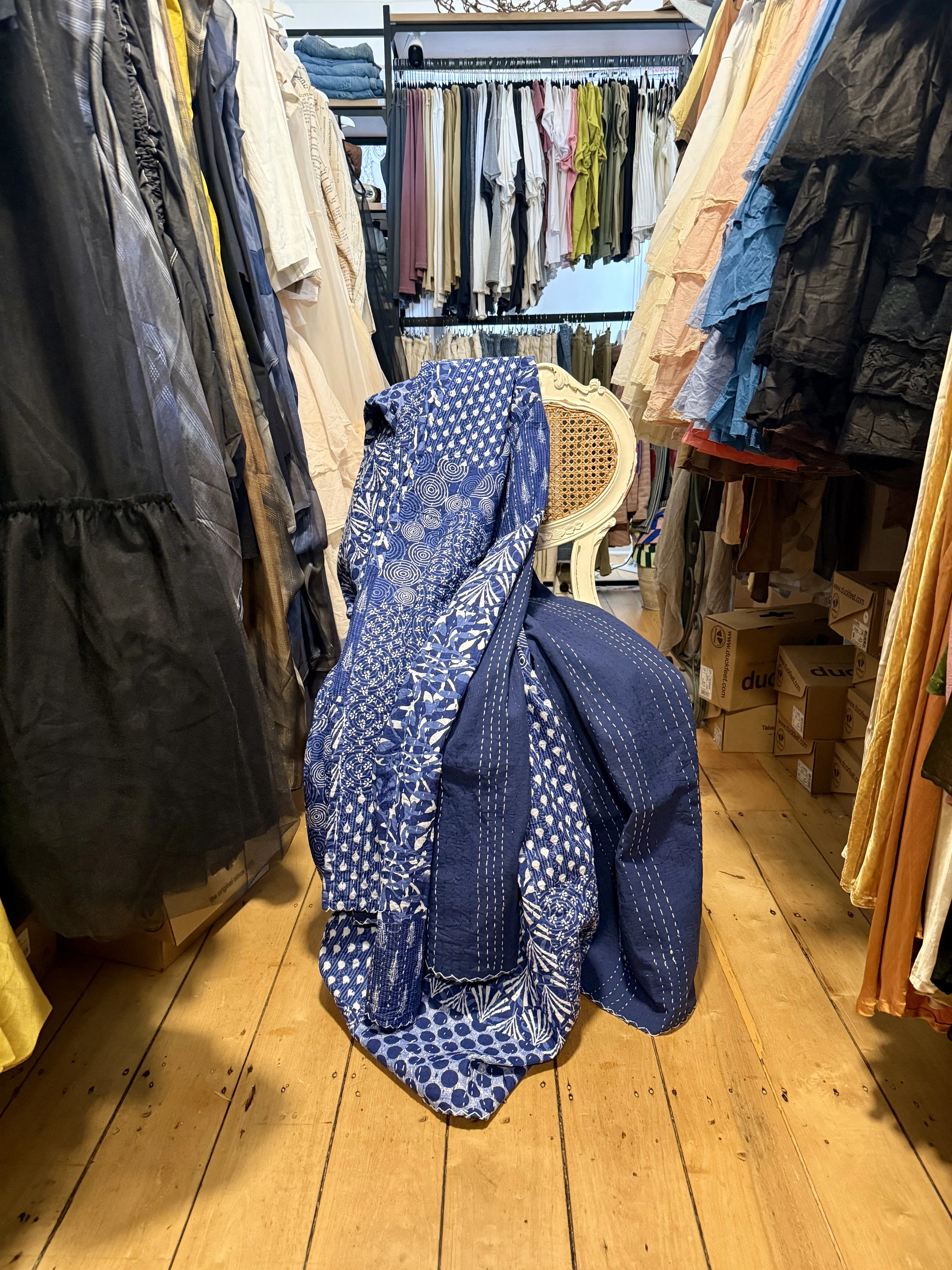  Kantha quilt in Indigo River - Stay Wild Collective  Decor
