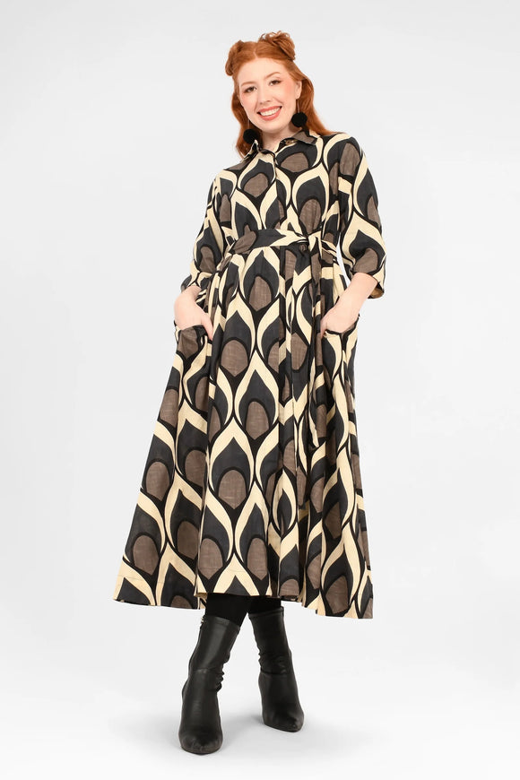 Keshet Cypress Midi Shirt Dress - Steel - Stay Wild Collective  Dress