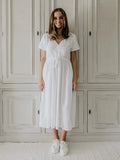 Kloth Ava Cotton Dress - White- SALE - Stay Wild Collective  Dress