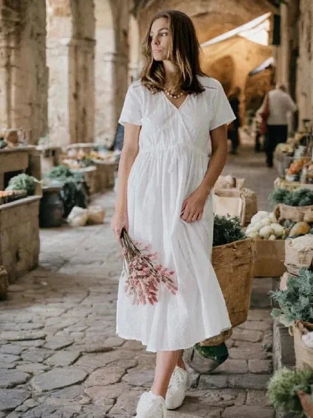 Kloth Ava Cotton Dress - White- SALE - Stay Wild Collective  Dress