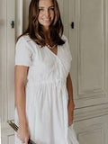 Kloth Ava Cotton Dress - White- SALE - Stay Wild Collective  Dress