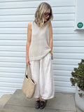 Knitted linen singlet Montaigne