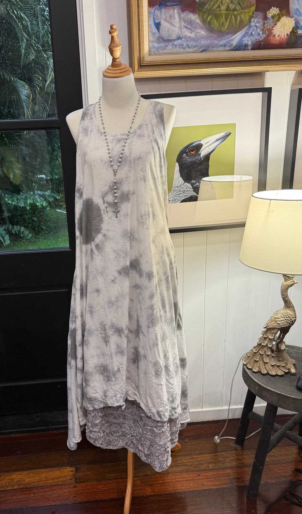  Krista Larson Lovely long ballet slip grey crumple - Stay Wild Collective  