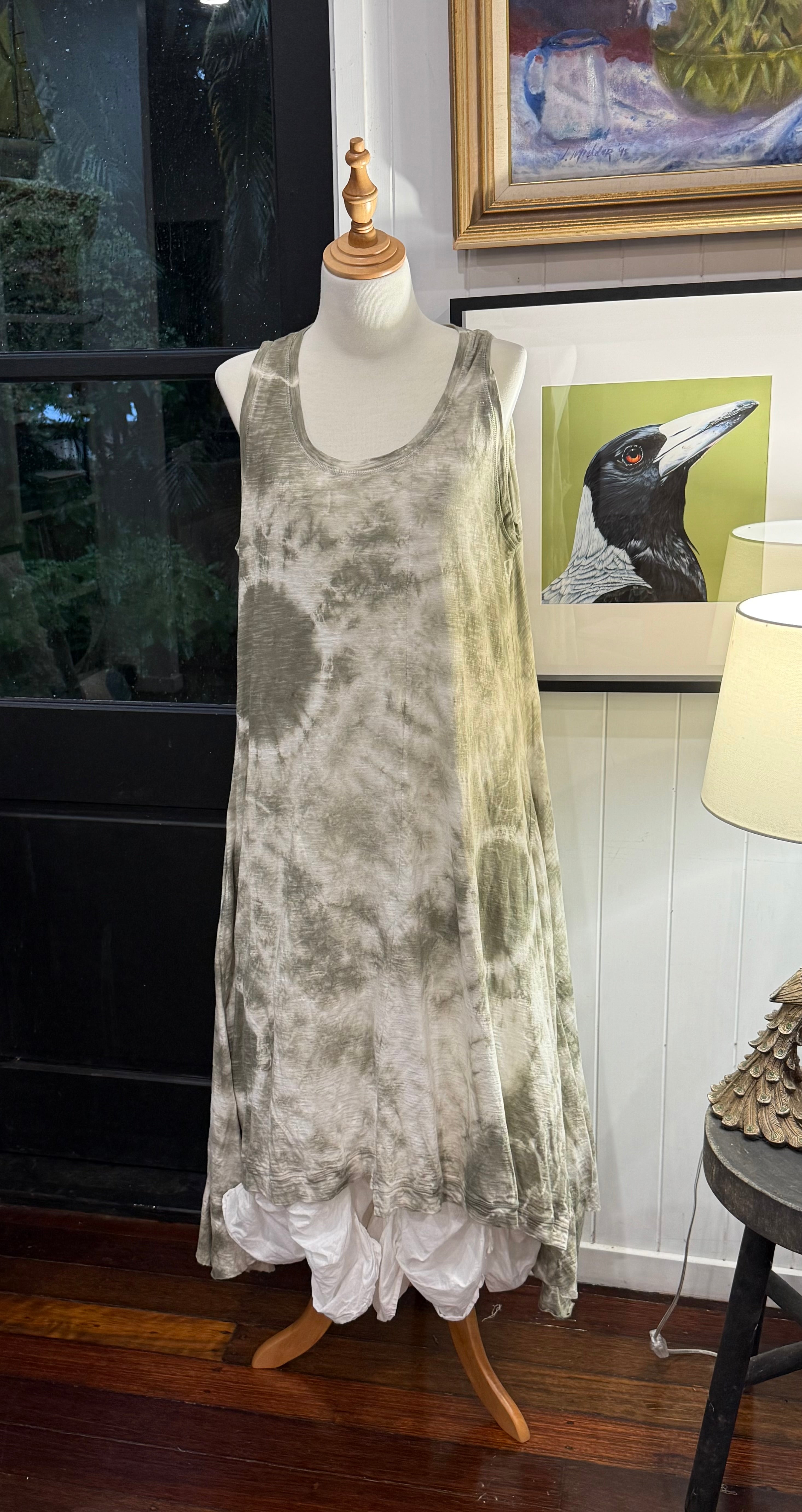  Krista Larson Lovely long ballet slip khaki crumple - Stay Wild Collective  