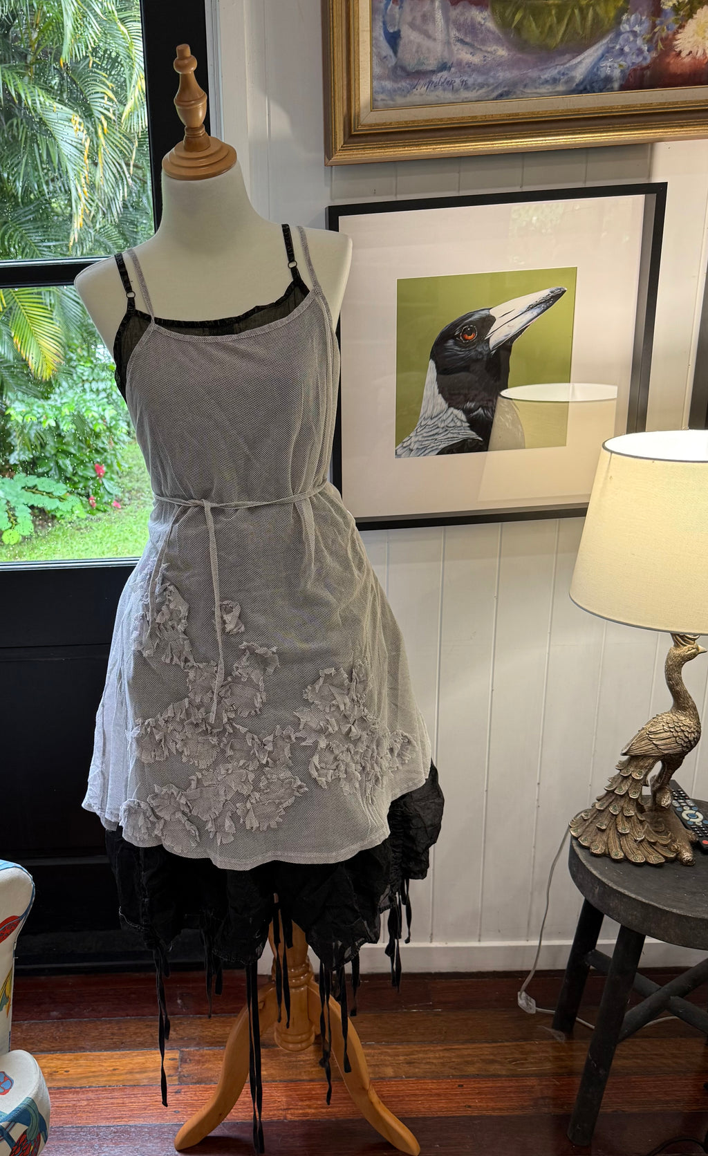  Krista Larson parachute slip cotton organdy faded black - Stay Wild Collective  