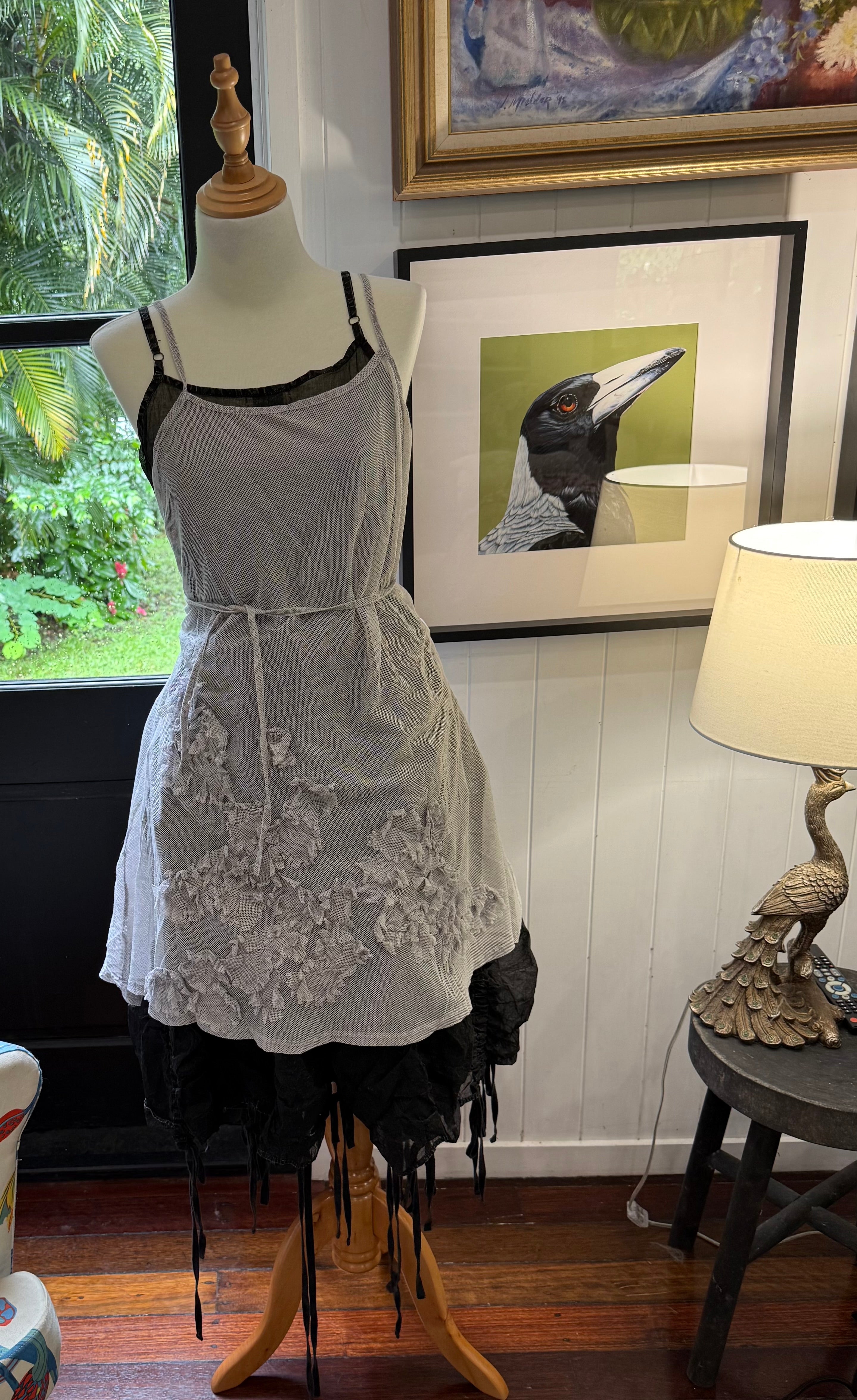  Krista Larson parachute slip dress black cotton organdy - Stay Wild Collective  
