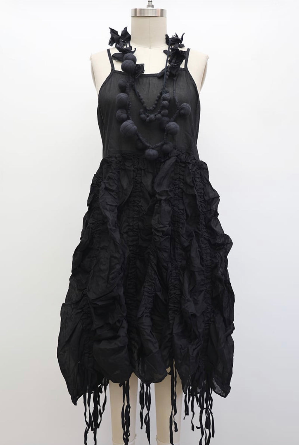  Krista Larson parachute slip dress black cotton organdy - Stay Wild Collective  