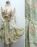 Krista Larson parachute slip dress peach bird - Stay Wild Collective  