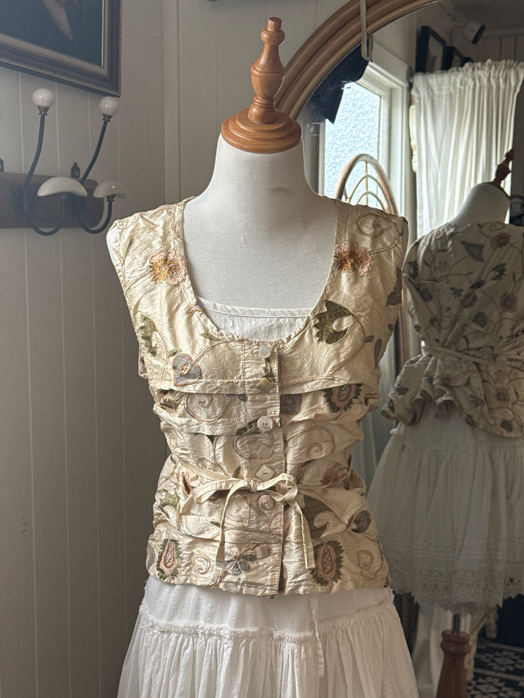 Shirts & Tops  Krista Larson smashed cami embroidered exquisite silk O/S - Stay Wild Collective  