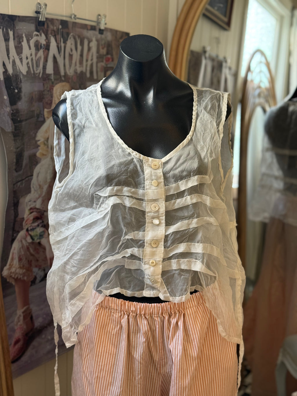  Krista Larson smashed cami silk organza O/S - Stay Wild Collective  Shirts & Tops