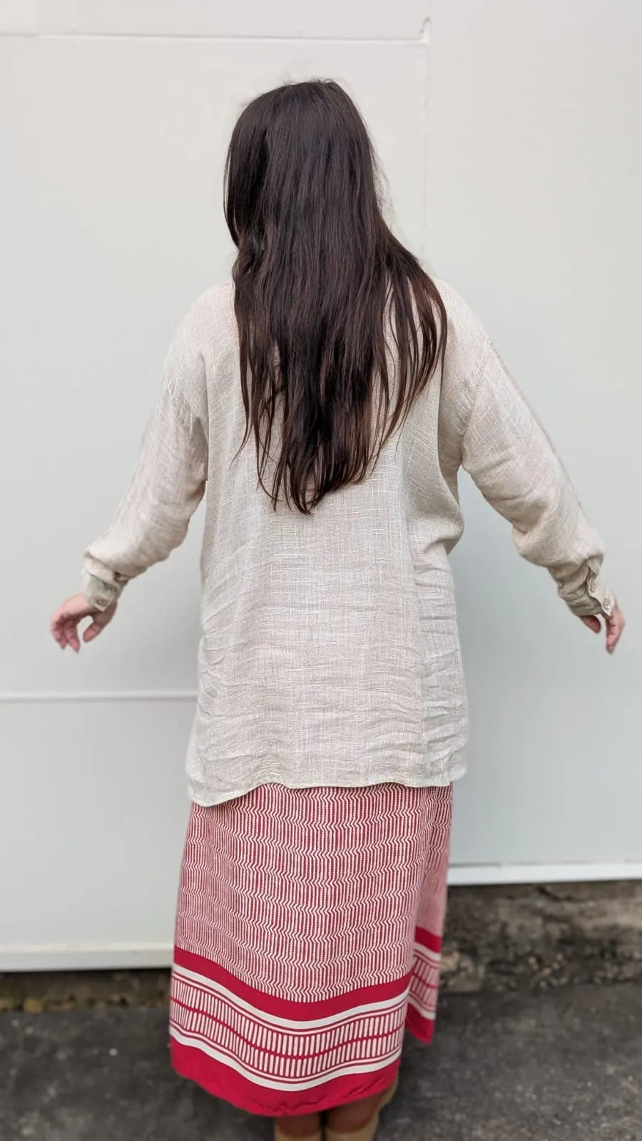 Ladli Lejardin Boyfriend Shirt Linen Sand sale - Stay Wild Collective  Top